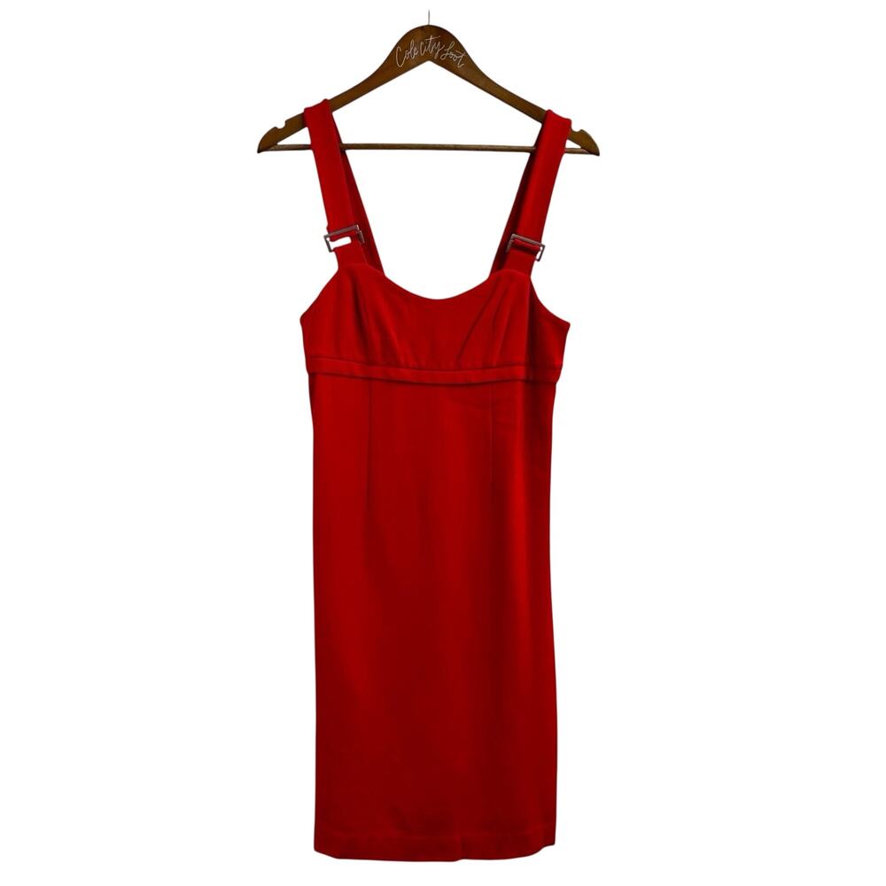 Jonathan Saunders X Target Red Mini Dress Size 9 Sleeveless Tank Zip
